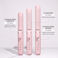 Vista 4 de L'ANGE HAIR Le Duo Edge 360° Airflow Titanium Styler Blush 2-in-1 Flat Iron Straightener & Curling Iron 1” Wide Titanium Plates with Rounded