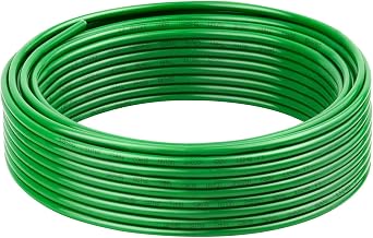 THHN Wire 10 Gauge 25 FT, 10 AWG Solid OFC Copper Electrical Building Wire with Nylon Jacket PVC Insulation, Rated 600V for Residential, Industrial, CNC, Ground (10 Gauge, Green)