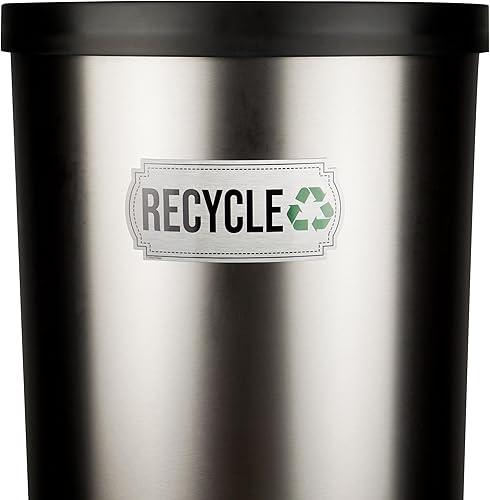 Miniatura 3 de Imanes de reciclaje y basura para latas de cocina y contenedores de reciclaje, imán doble de basura y reciclaje para el logotipo de bote de basura,