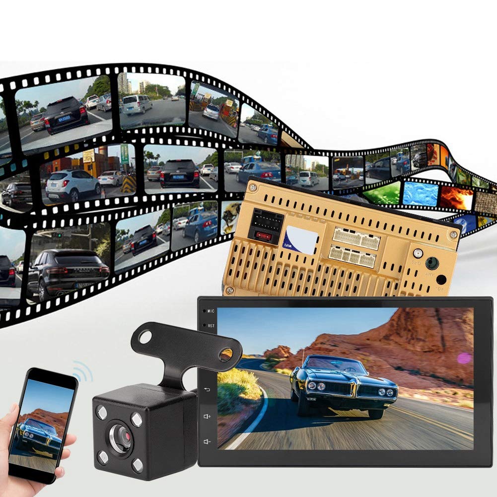 Samochodowy odtwarzacz multimedialny z ekranem dotykowym 7 cali, nawigacją GPS i Bluetooth 4.0 - Uniwersalne sterowanie centralne Odbiornik audio-wideo FM z obsługą Wi-Fi i