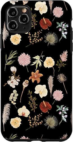 Carcasa para iPhone 11 Pro Max, diseño de flores