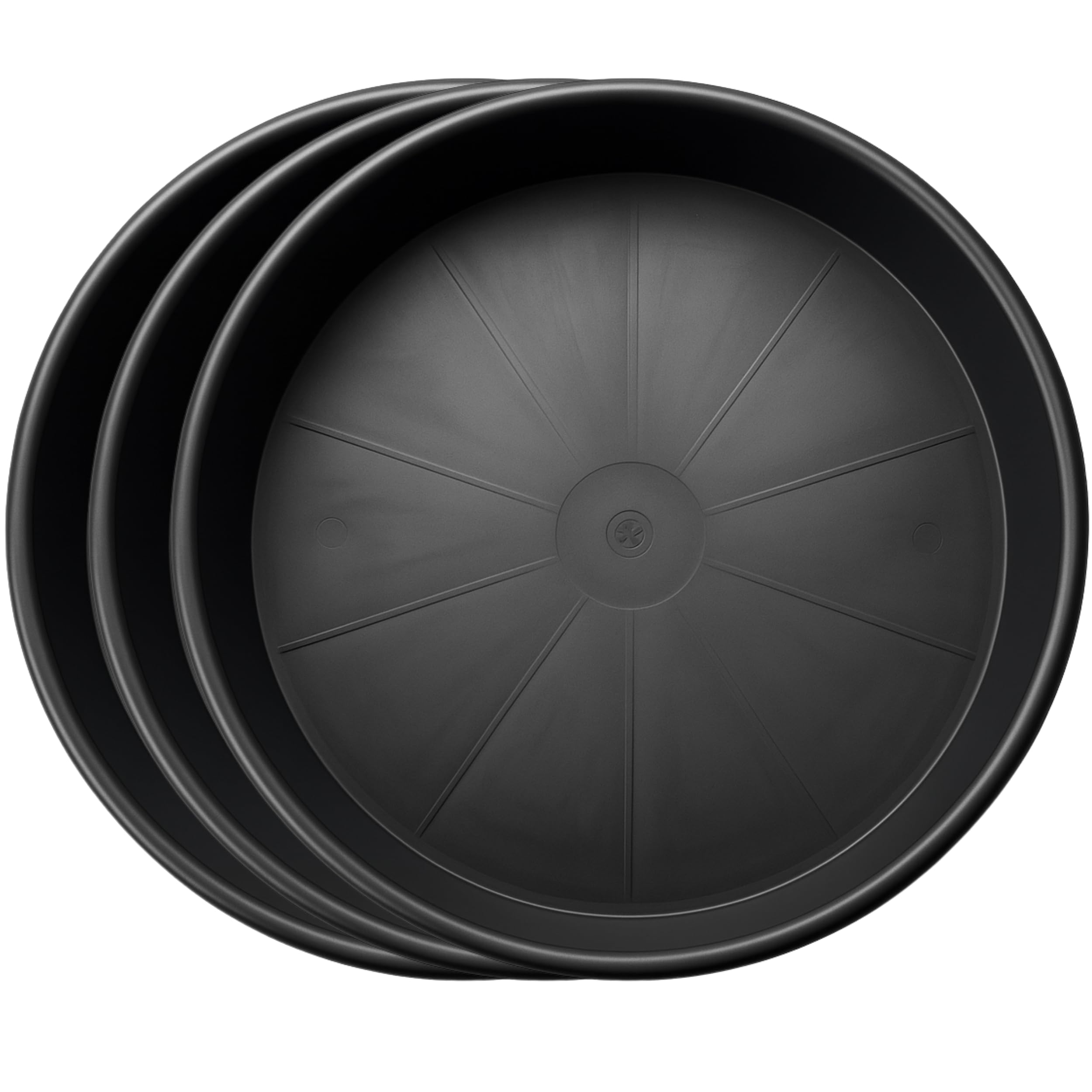 FUTURE GARDENING Plant Pot Saucers 18cm 25cm 30cm 35cm 40cm 45cm 50cm – Black Round Drip Tray Base/Plant Tray for Pots – Multi Pack 1–100 (Ø 30cm, Pack of 3)