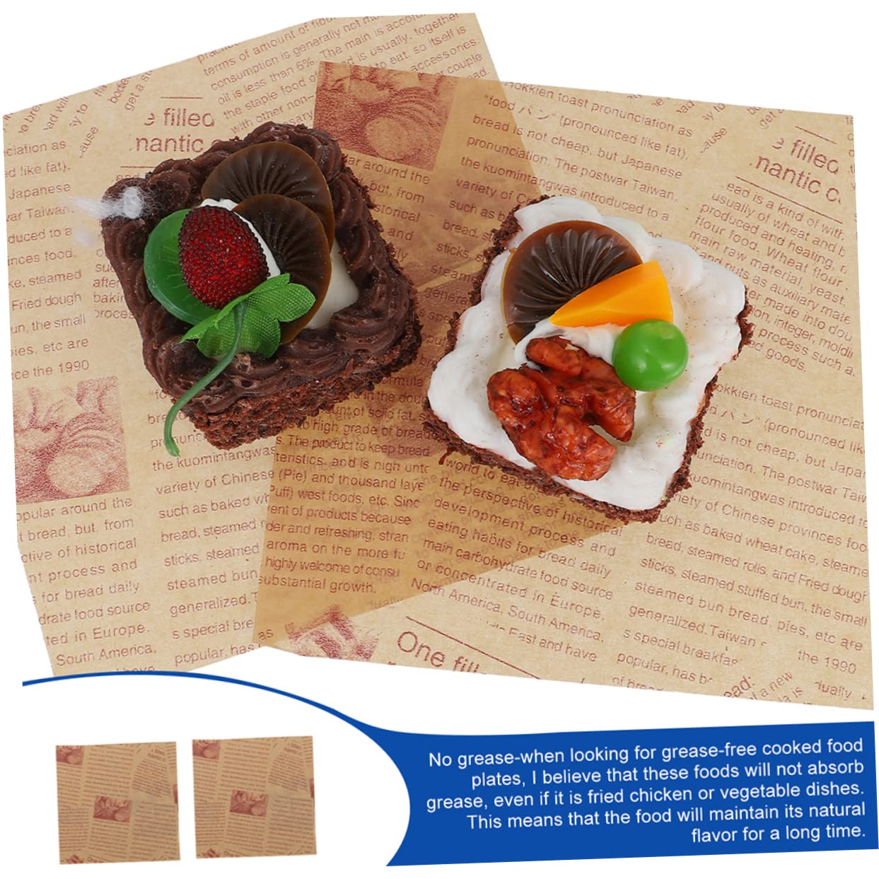 Zerodeko Carta da Forno Antiaderente per Alimenti 30x30 Cm 200 Pezzi Carta Resistente al Grasso per Cottura Sana senza Bpa