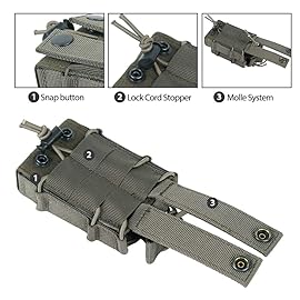 EXCELLENT ELITE SPANKER Tactical Molle Single/Double Open-Top Mag Pouch for M4 M14 M16 AR15 G36 Magazine (Ranger Green, Single)