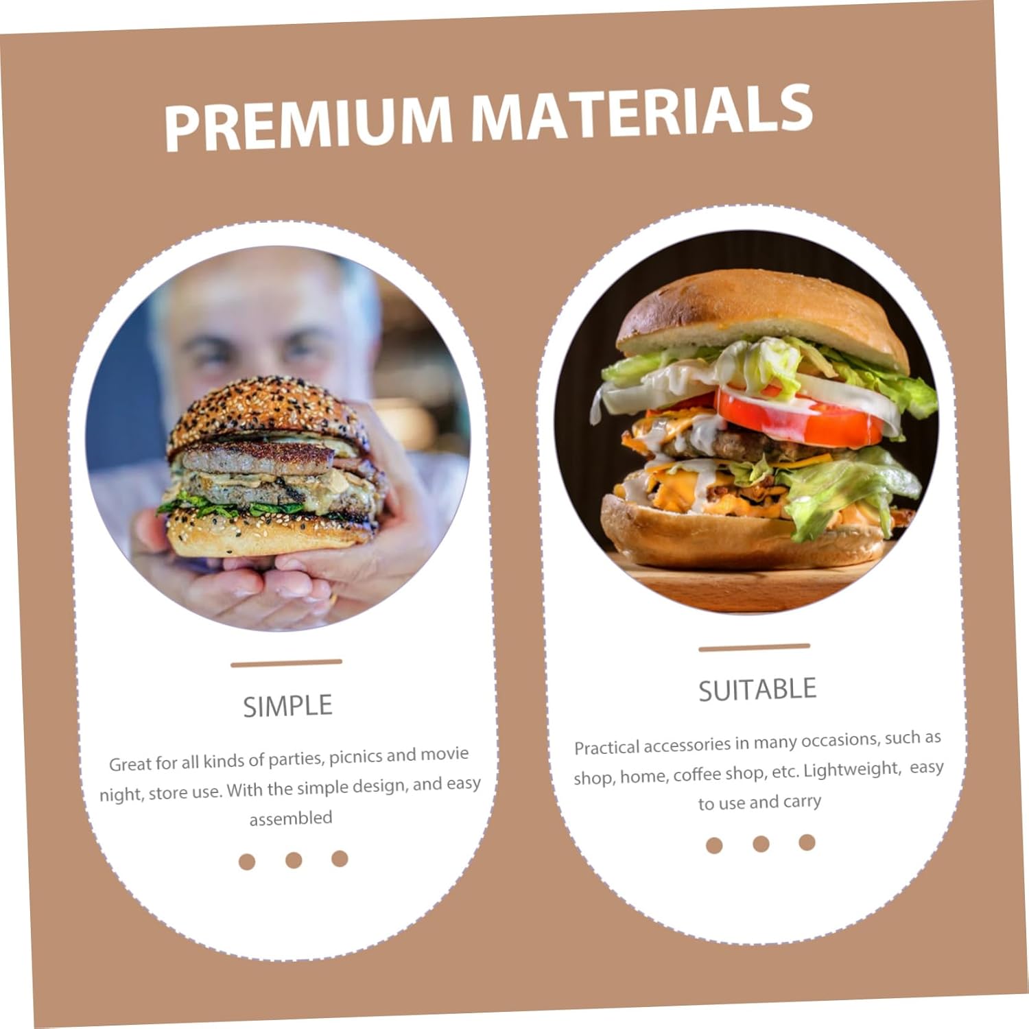 Alipis 50pcs Disposable Hamburger Boxes Lightweight Oil Food Containers for Snacks Fried Chicken More for Picnics Parties Takeout Stackable Design for Easy Storage