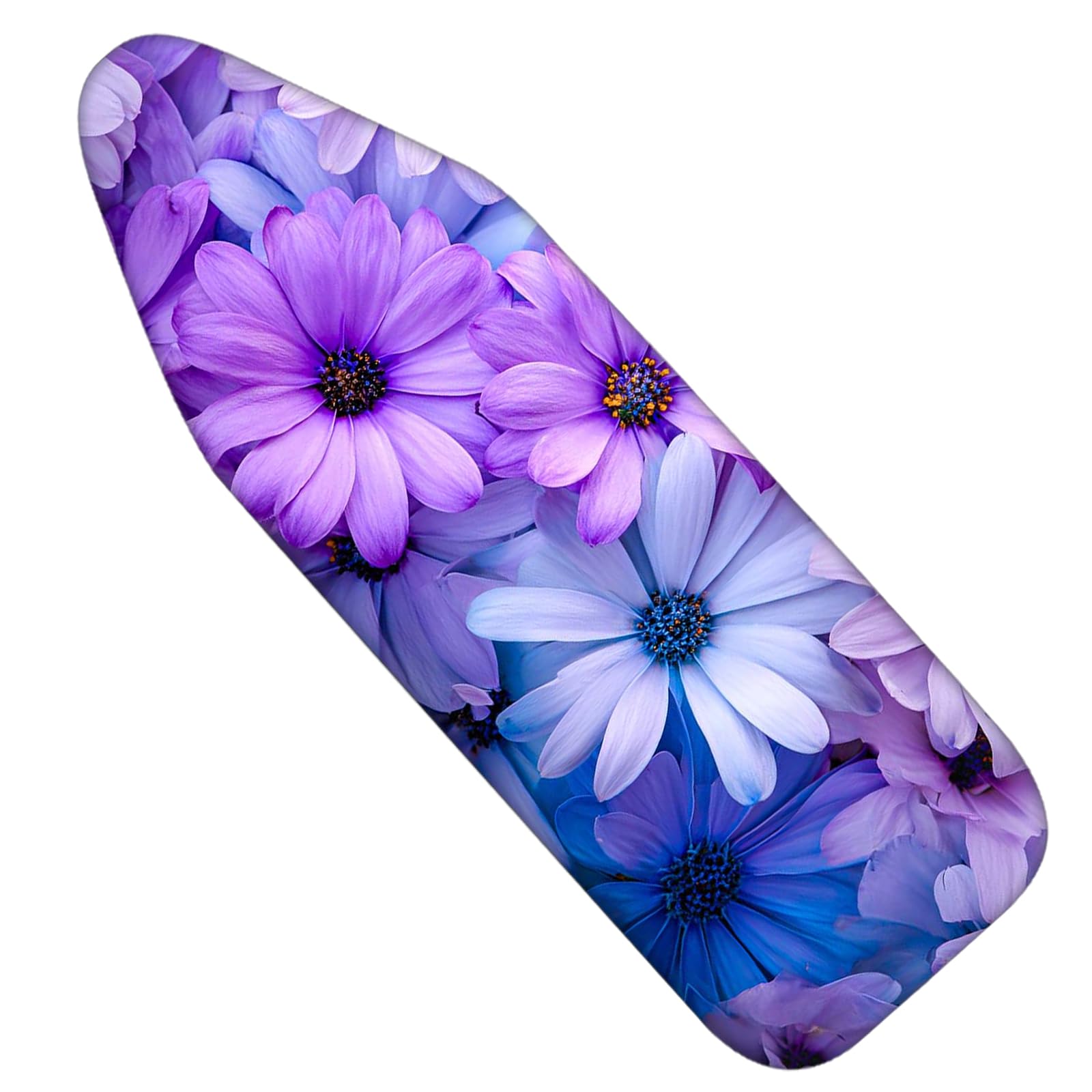 Nuxovilar Purple Blue Floral Ironing Board Cover 15x54 Polyester | Iron Pad Scorch Guard laundry helper protective board shield home laundry room craft studio (Purple Blue)