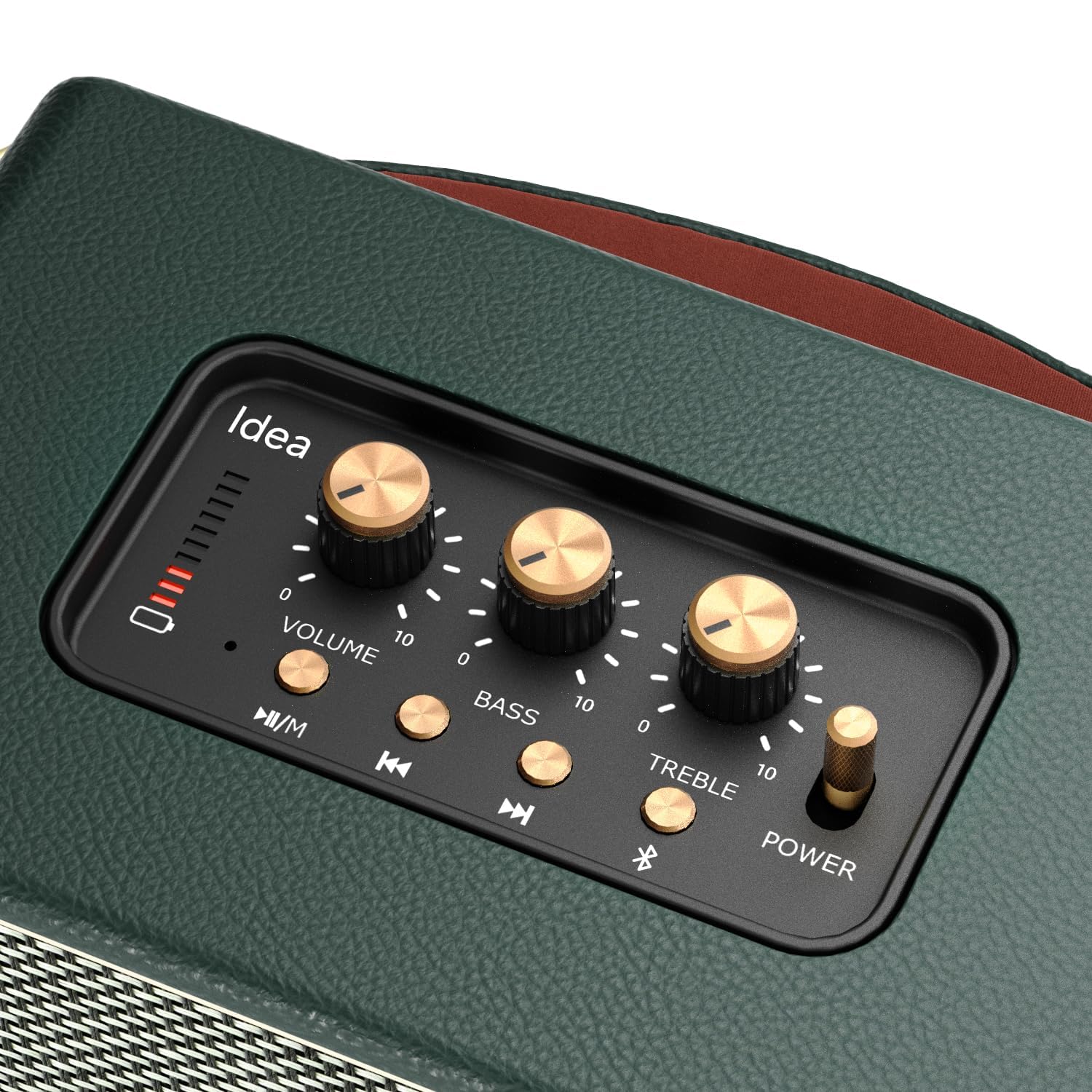 Altoparlante Bluetooth vintage da 80 W, in legno, Bluetooth 5.3, portatile, con cinturino in pelle, batteria da 10 ore, TWS, AUX/USB/SD per PC, senza fili, per interni/esterni (verde)