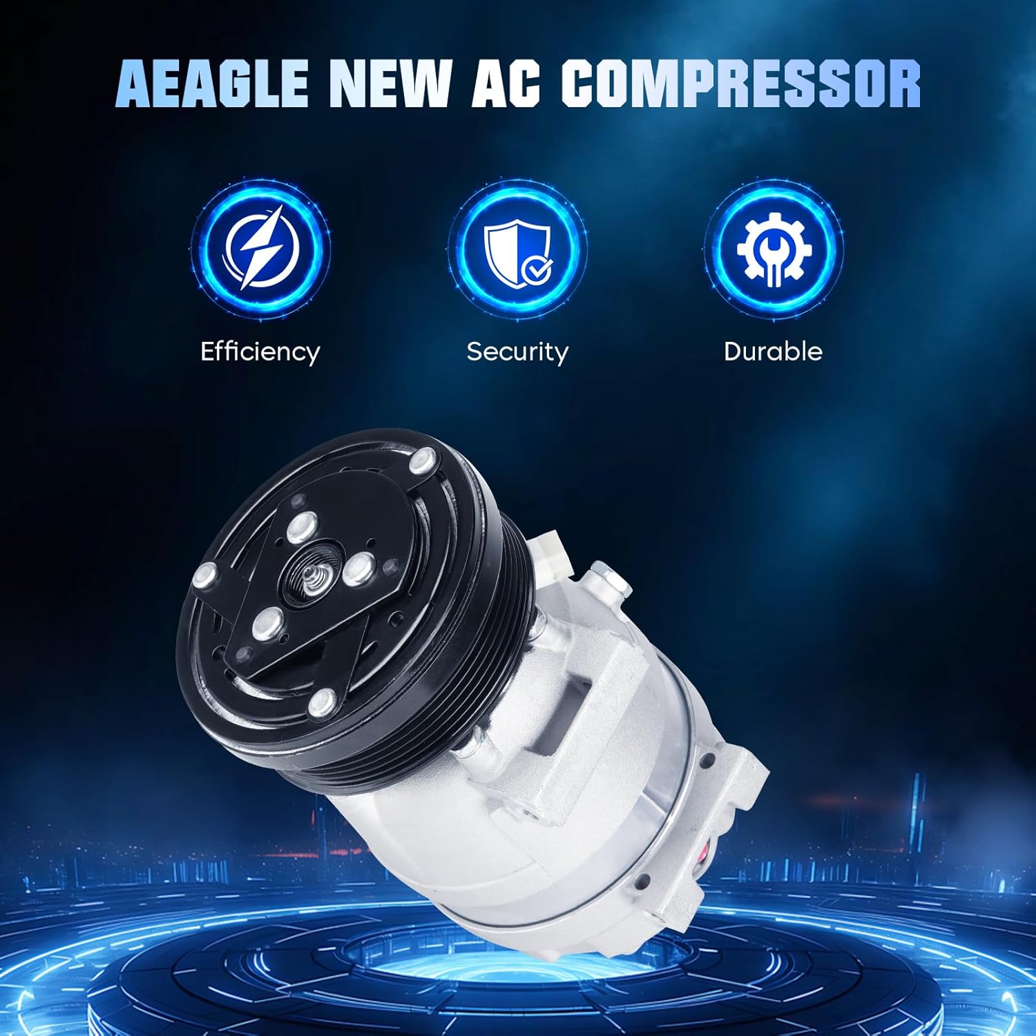 Air Conditioner AC Compressor with Clutch 1.6 1.6L for Chevrolet Aveo 2004-2008, for Aveo5 06 07 08, for Pontiac Wave/Wave5 2005-2007, for Suzuki Swift+ 2004-2010 1.6L