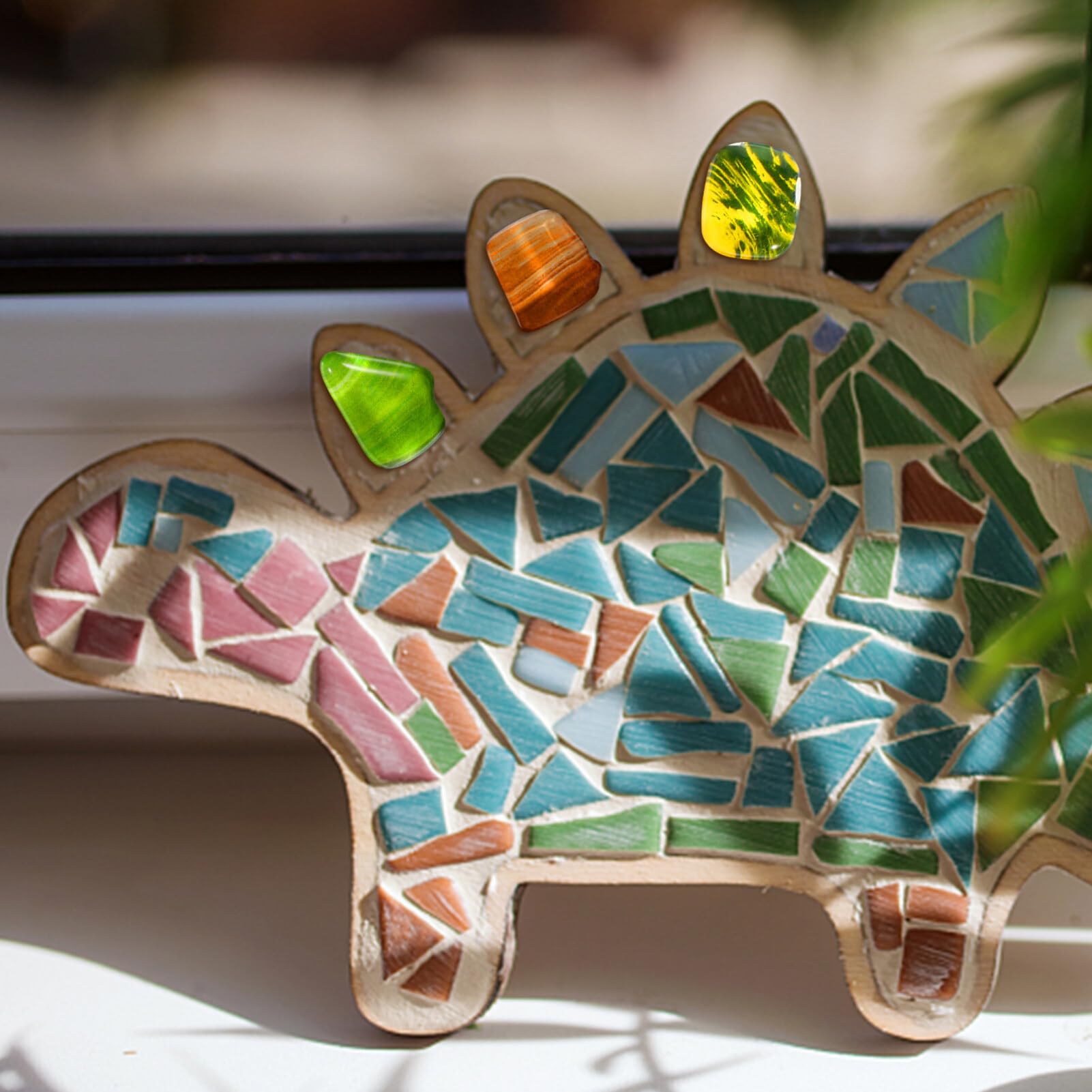 Tofficu Kit Mosaico Pezzi Colorati Per Decorazioni Fai Da Te Sicuro e Pratico Per Progetti Creativi Casa e Giardino