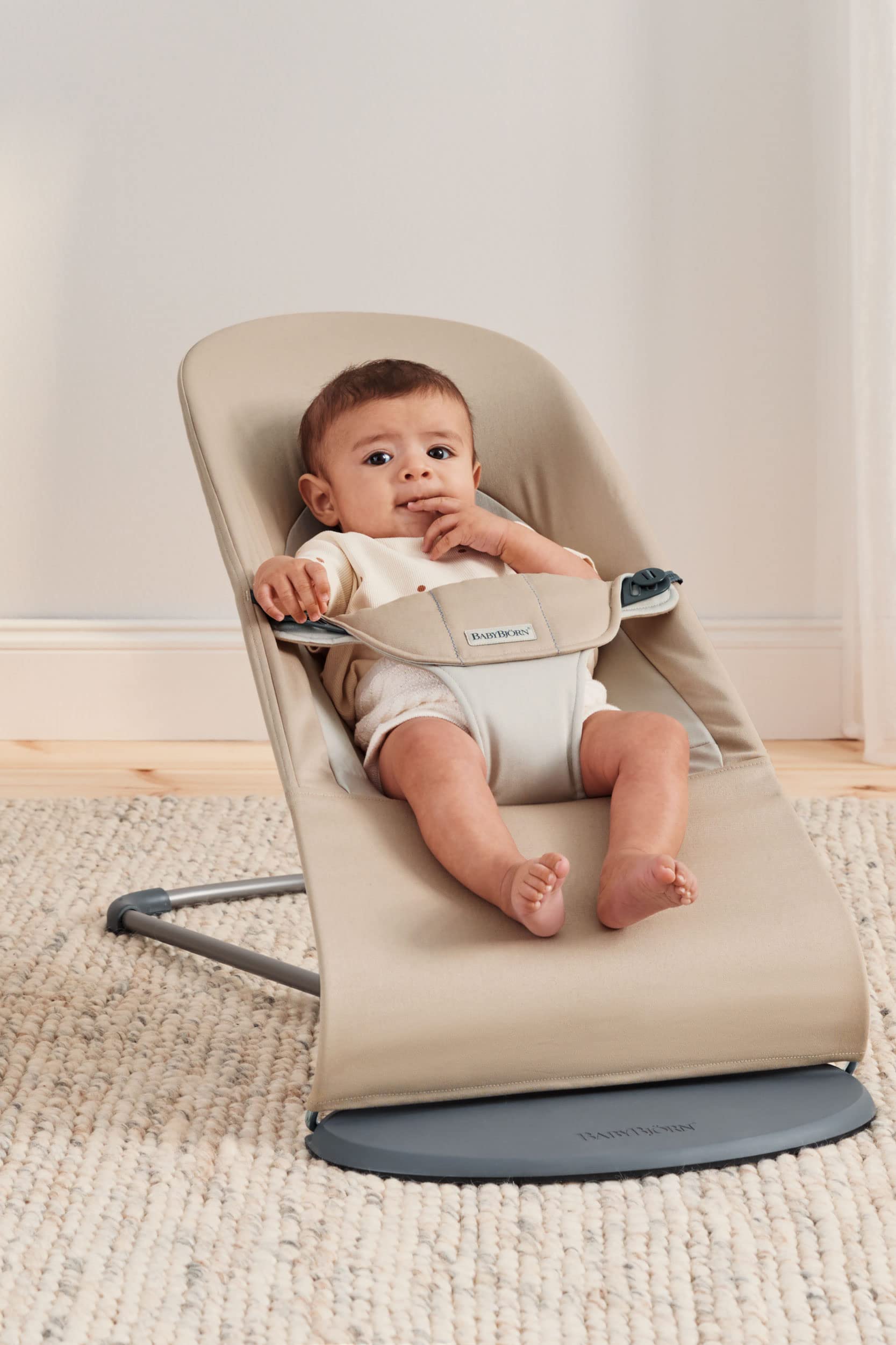 BabyBjörn Hamaca Balance Soft, Tejido, Caqui/Beige