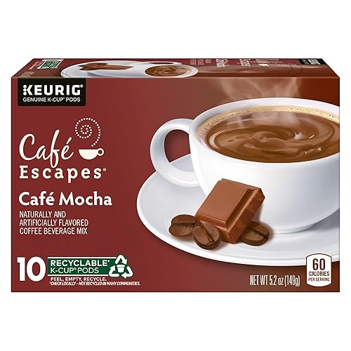 Miniatura 5 de Café Escapes Café Mocha Coffee Beverage, cápsulas K-Cup de una sola porción, 60 unidades