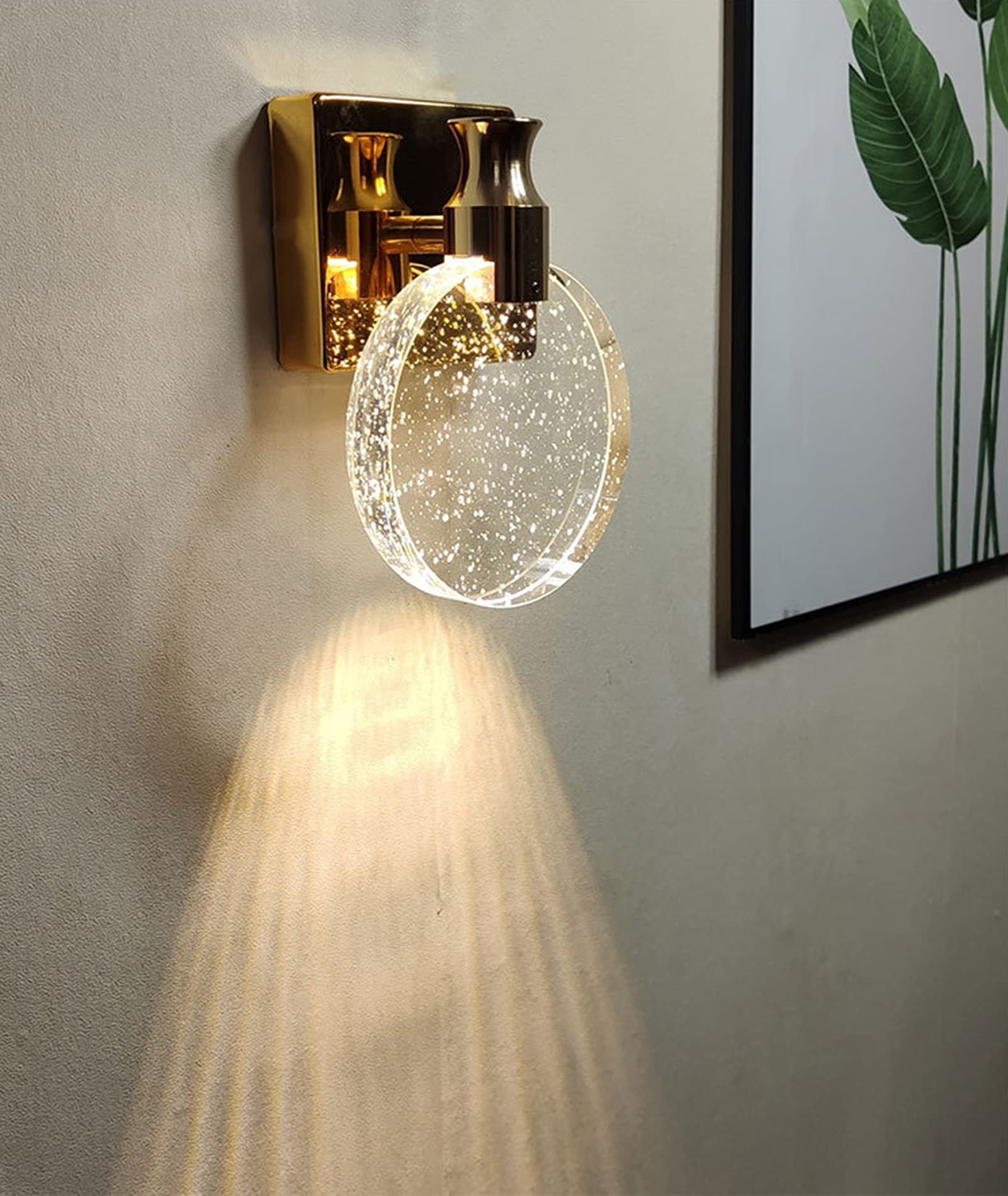 KRIPINC Vintage E14 Kristallen Wandlamp, Moderne Gouden