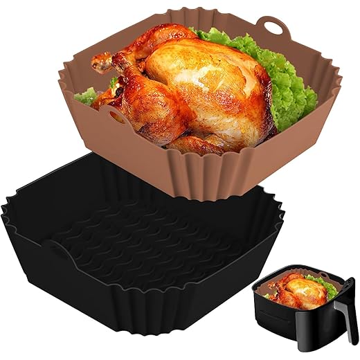Square Silicone Air Fryer Liners 8 Inch