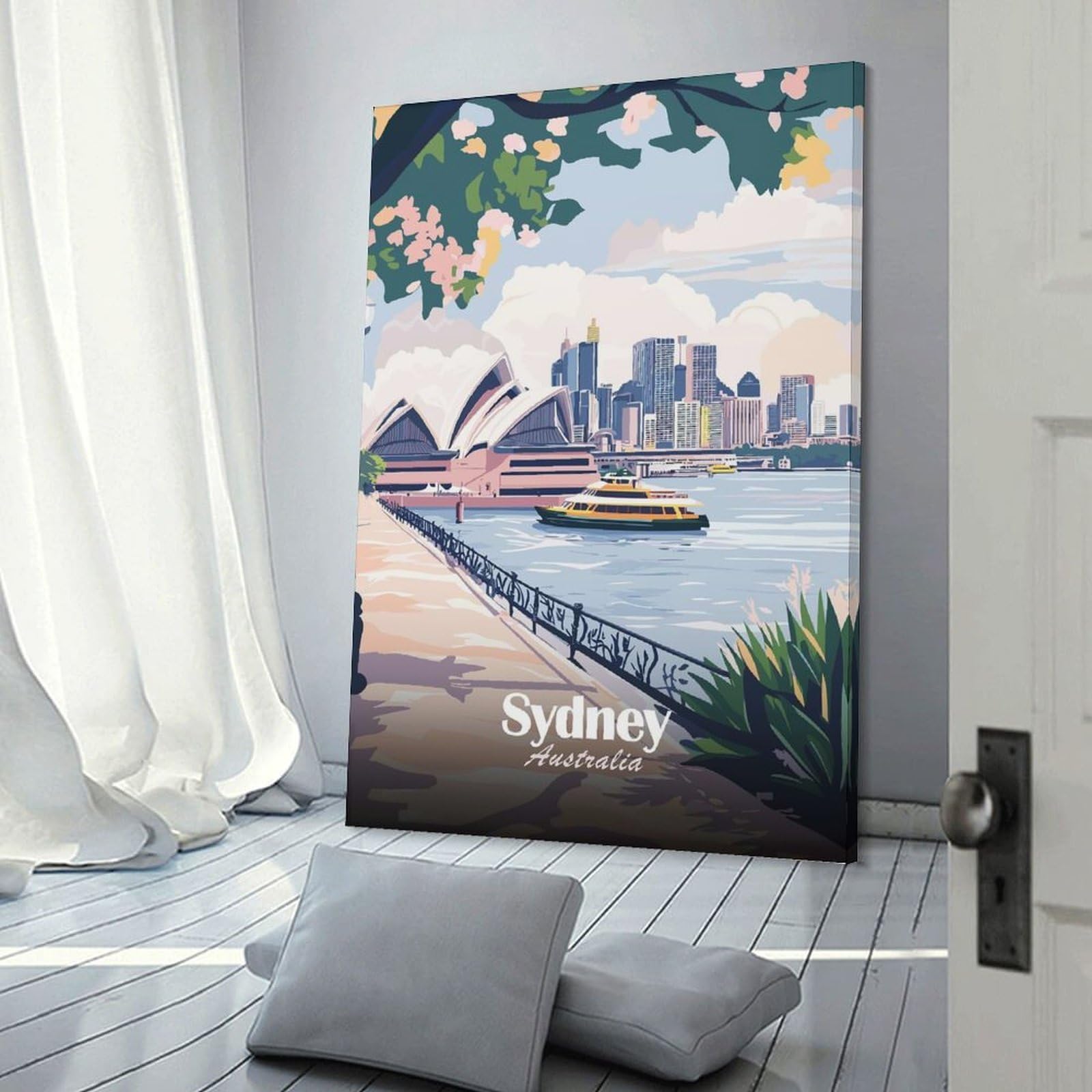 Junmoney Wall Picture Print Sydney Australia Travel (5), 24x36inch(60x90cm), for Entrance Walls, Hall Decor Or Foyers, A Neat Decor Update for Hallways