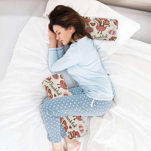 Miniatura 6 de Cute with Turkey Pumpkin and Pie Knee Bolster Pillow for Legs Cylinder Neck Roll Pillow Round Pillows for Sleeping for Neckroll Pillows for Bed