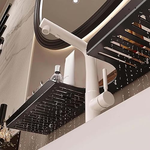 Miniatura 8 de Organizador de ducha con ventosa, organizador de ducha sin taladro, bandeja de almacenamiento para colgar en la pared para dormitorio, baño,