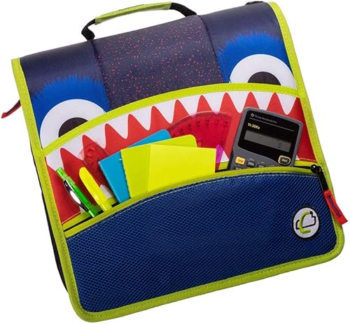 Miniatura 4 de Case-it The Mighty Zip Tab - Carpeta expansible con cremallera, junta tórica de 3, pestañas de 5 colores, múltiples bolsillos, para 600 hojas, con