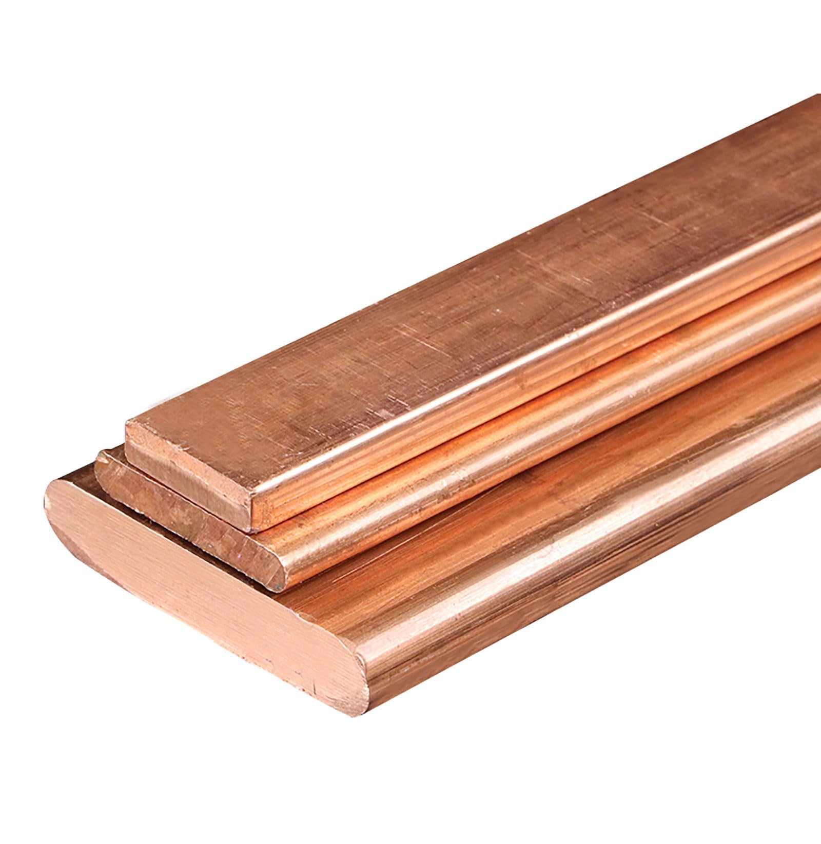 Koperen platte staaf - 500 mm lengte, 30 mm breedte, 0,6-1,6 mm dikte for elektrische en thermische toepassingen(0.6mm