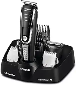 Aparador de Pelos Super Groom 11, Mondial, Preto/Prata, 5W, Bivolt - BG-05