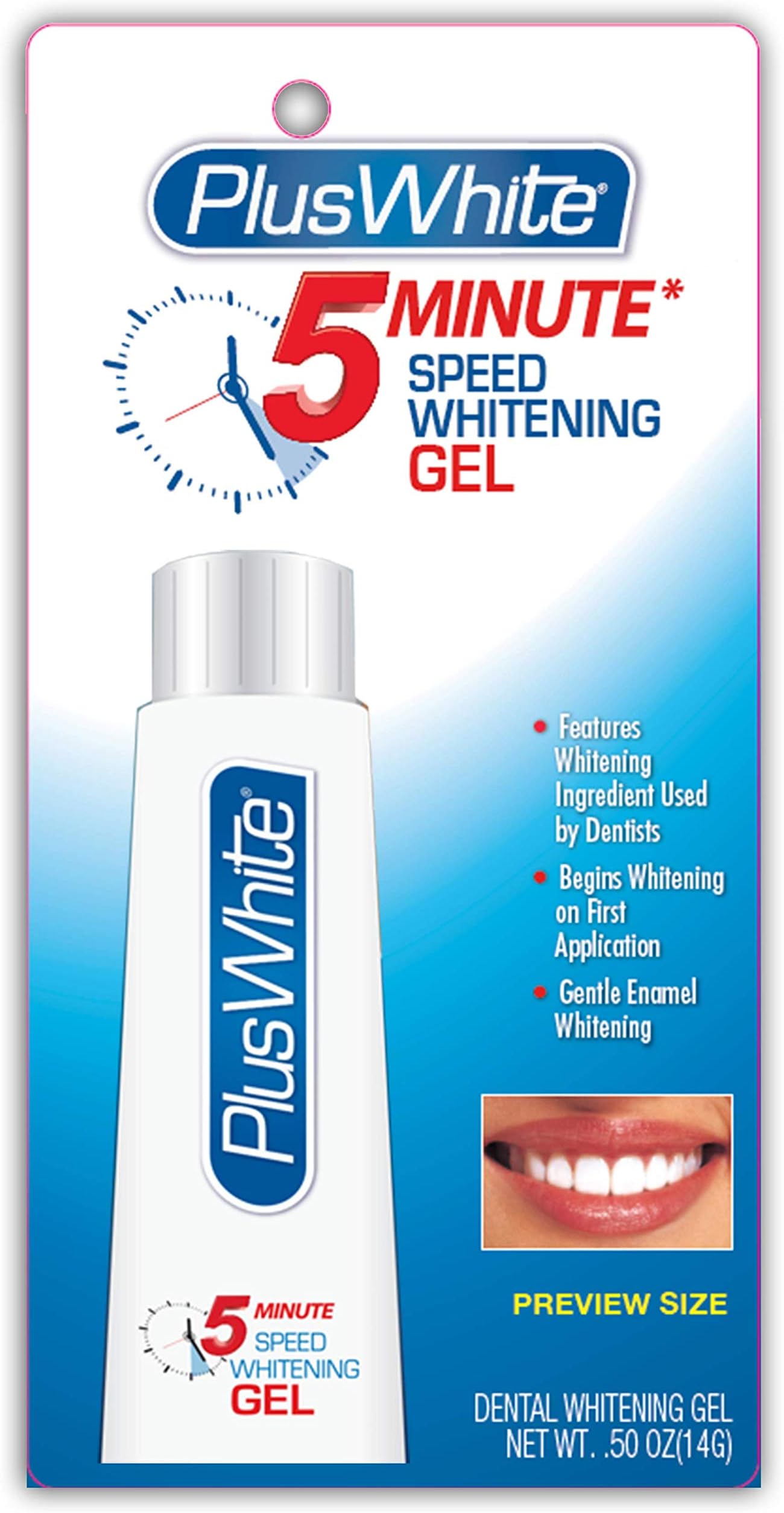 Plus White Speed Whitening Gel - Works in 5 Minutes - Professional Teeth Whitening w/Dentist Approved Ingredient (0.5 oz)