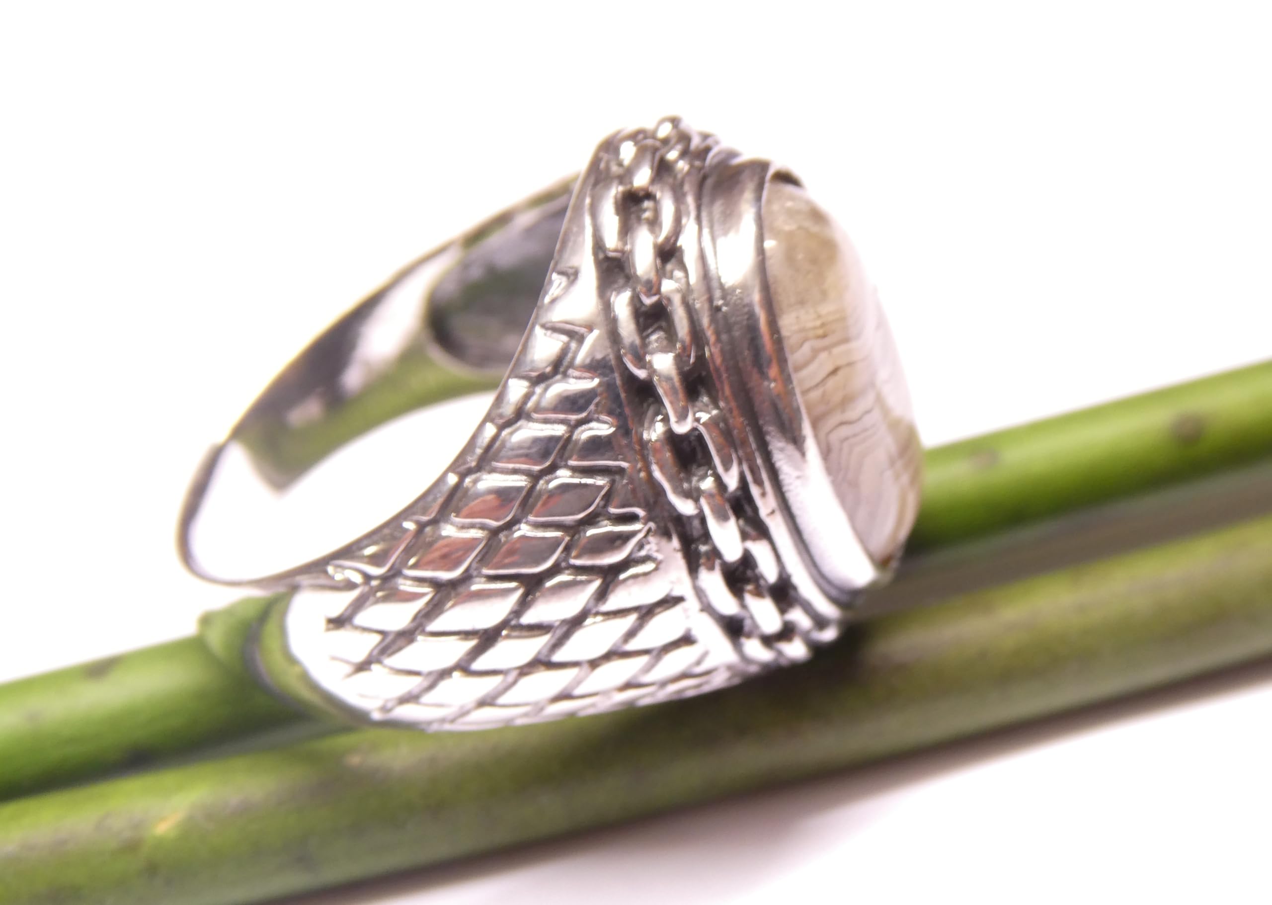 Anillo para hombre de plata de ley maciza, piedras de tamaño 60, piedra jaspe, para hombre, Plata de ley, labrarita