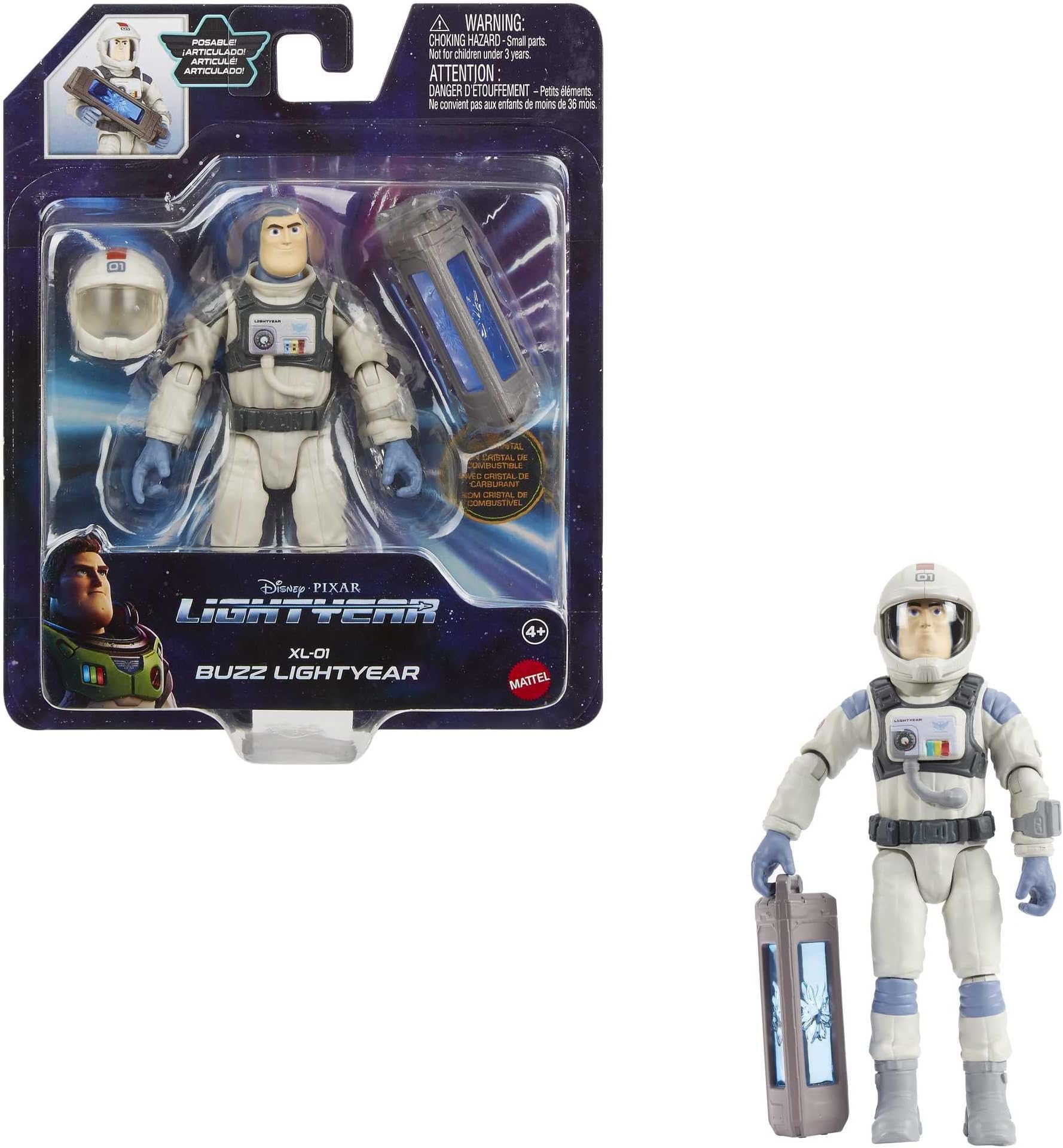 Buzz Lightyear Disney Pixar Lightyear XL01 Buzz Lightyear 5 Inch Authentic Action Figure, 12 Posable Joints, Helmet & Fuel Cell, Collectible Movie Toy 4 Years & Up, HHJ81
