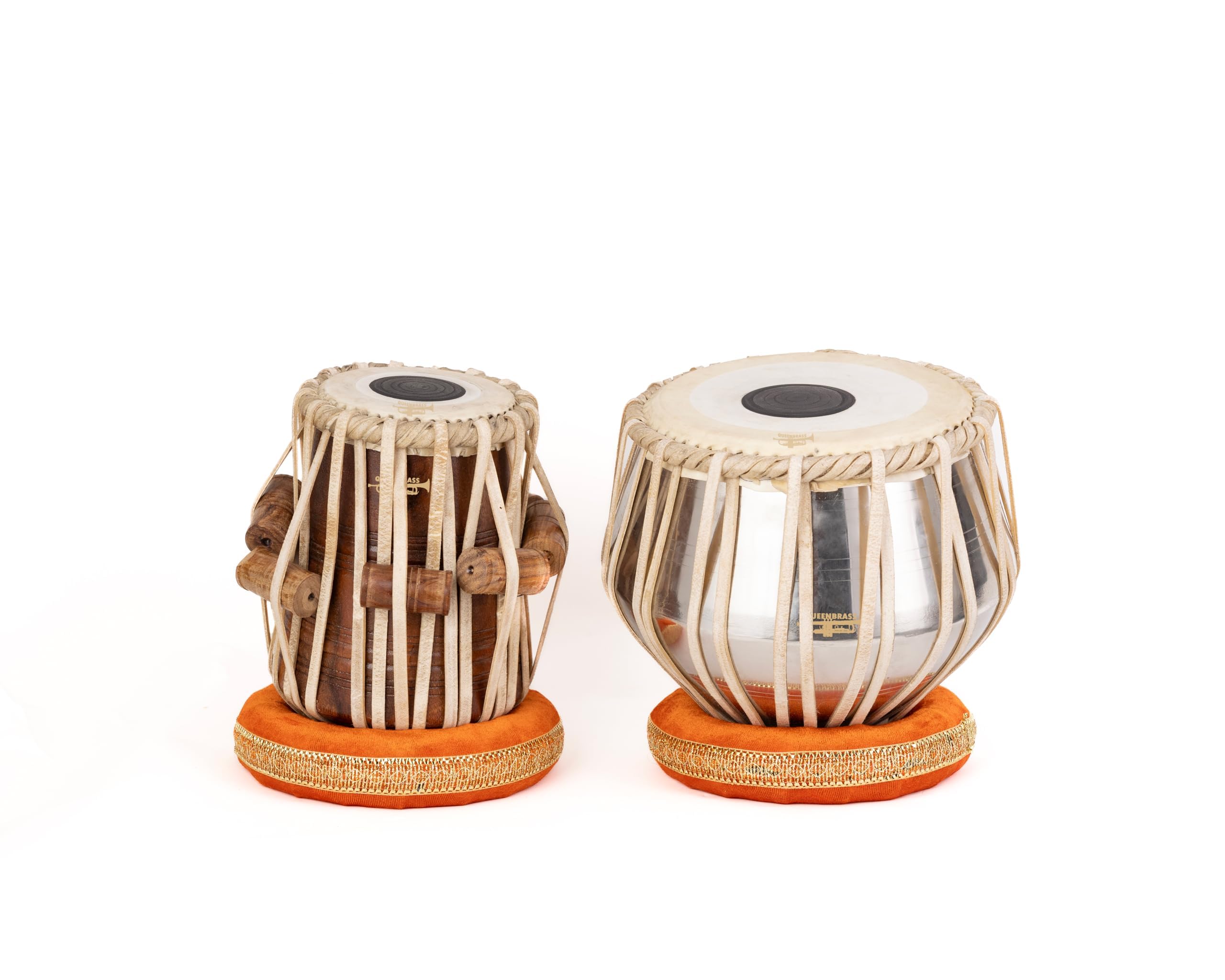 QUEENBRASS Steel Tabla Set – Complete Kit with Hammer, Manual, Cushions, Covers, Carry Bag & Gatta Drumstick | Indian Classical Percussion Instrument for Students & Performers-picture-23