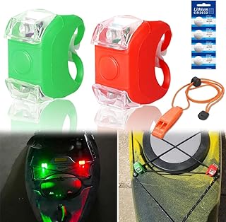 Botepon Marine Boat Bow Lights, Red and Green Led Navigation Lights, Kayak Accessories, Marine Safety Lights Battery Operated for Boat Pontoon Kayak Yacht Motorboat Vessel Dinghy Catamaran