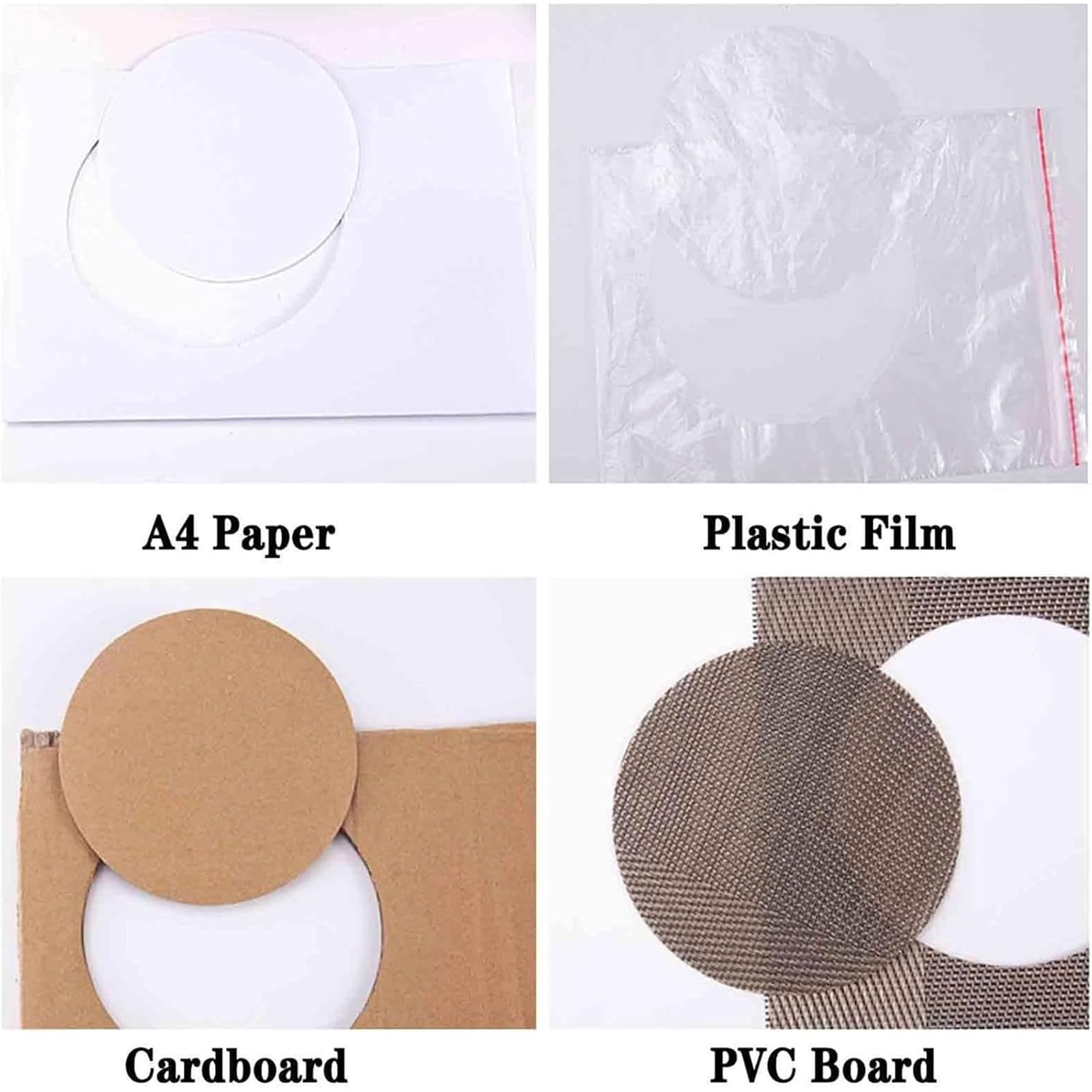 Cortador de muestras, cuchillo de presión manual para cortar tela, alfombras, papel y espuma, grosor de corte de 0,1 a 10 mm, ideal para discos de muestra redondos de tela de 100 m²