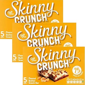 3 x Bundle Containing Skinny Crunch Peanut Butter & Chocolate Snack Bars