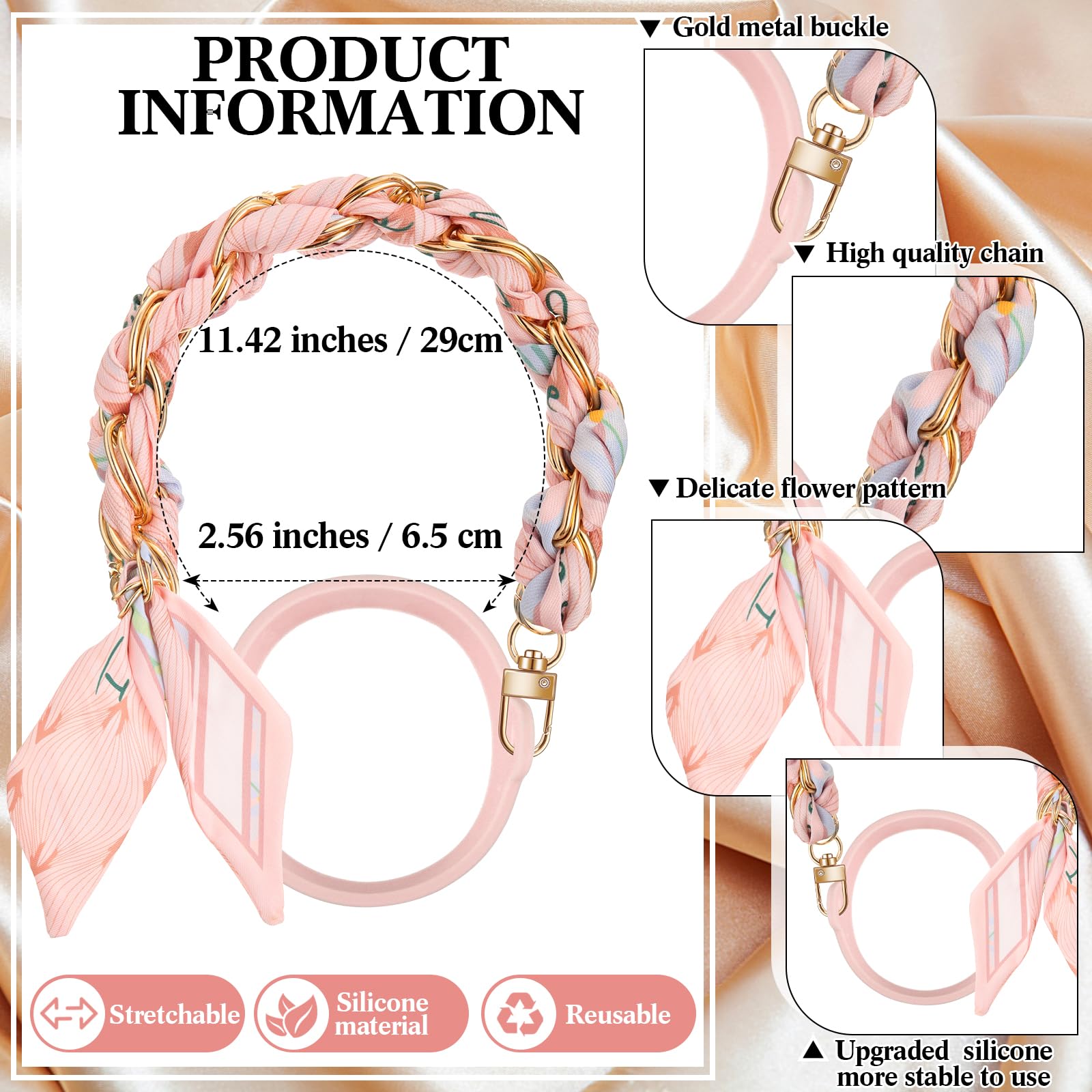 Silicone Water Bottle Handle Holder with Strap Compatible with Stanley Cup Accessories Charm Cool Sling Water Bottle Carrier Holde Fits Most 8-40 oz Tumbler Graduation Gift for Woman(Striped Pink)