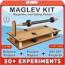 Kit4Curious Magnetic Levitating Pencil School Project Model + 50 DIY Science Physics Fun Experiments kit