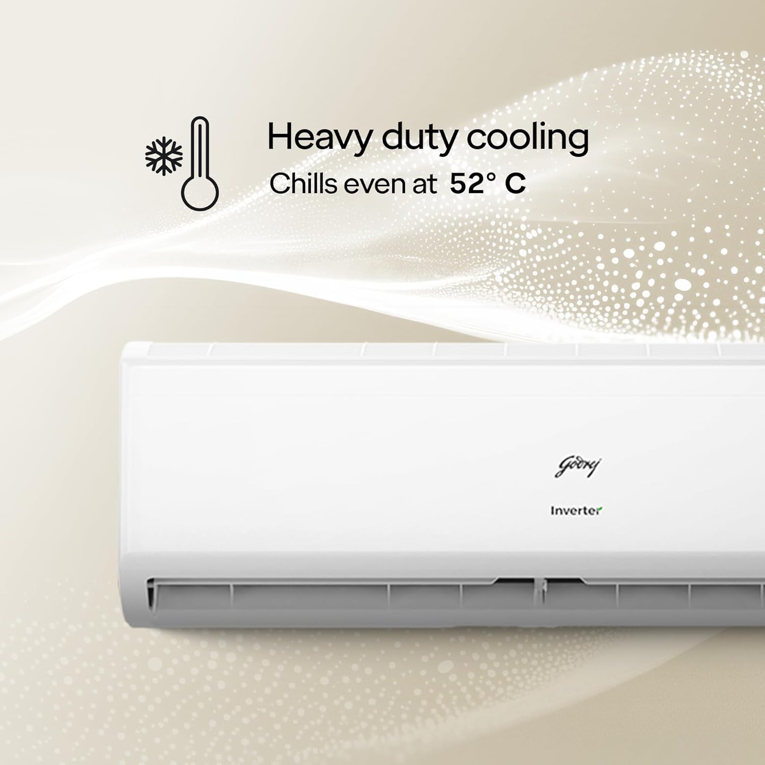 Godrej 1 Ton 5 Star, 5 Years Comprehensive Warranty, AI Powered, 5-in-1 Convertible Cooling, Self Clean, Inverter Split AC (Copper, Heavy-Duty Cooling at 52° Celcius, AC 1T EI 12IINV5R32-WWR, White) - Image 4