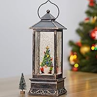 Vista 73 de Linterna musical de globo de nieve de Navidad, linterna giratoria brillante de 12 pulgadas con temporizador de 6 horas, alimentado por USB