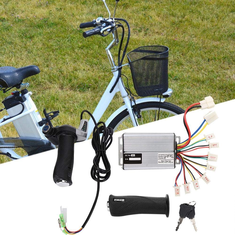 Bnineteenteam 36v 48V 1000W Motor Brushed Speed Controller with Locking Throttle Grip & Power Display for E-Bike