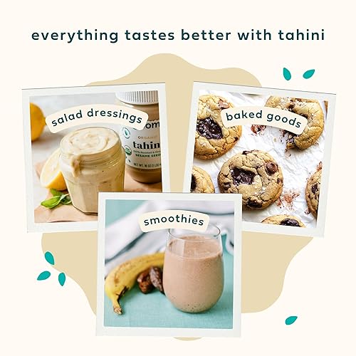 Miniatura 10 de Soom Foods Ground - Pasta orgánica de sésamo Tahini de 11 onzas (paquete de 2)  Textura suave y sedosa en humus, salsas, salsas, aderezos para