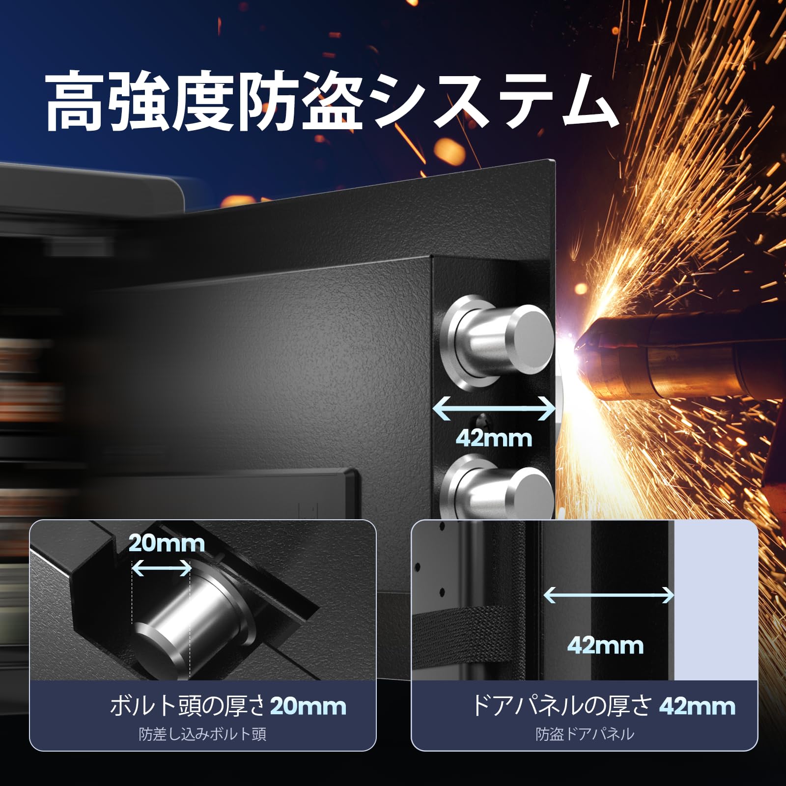 Amazon.co.jp: Grimtron 生体認証金庫 約9kg 指紋認証・暗証番号・鍵