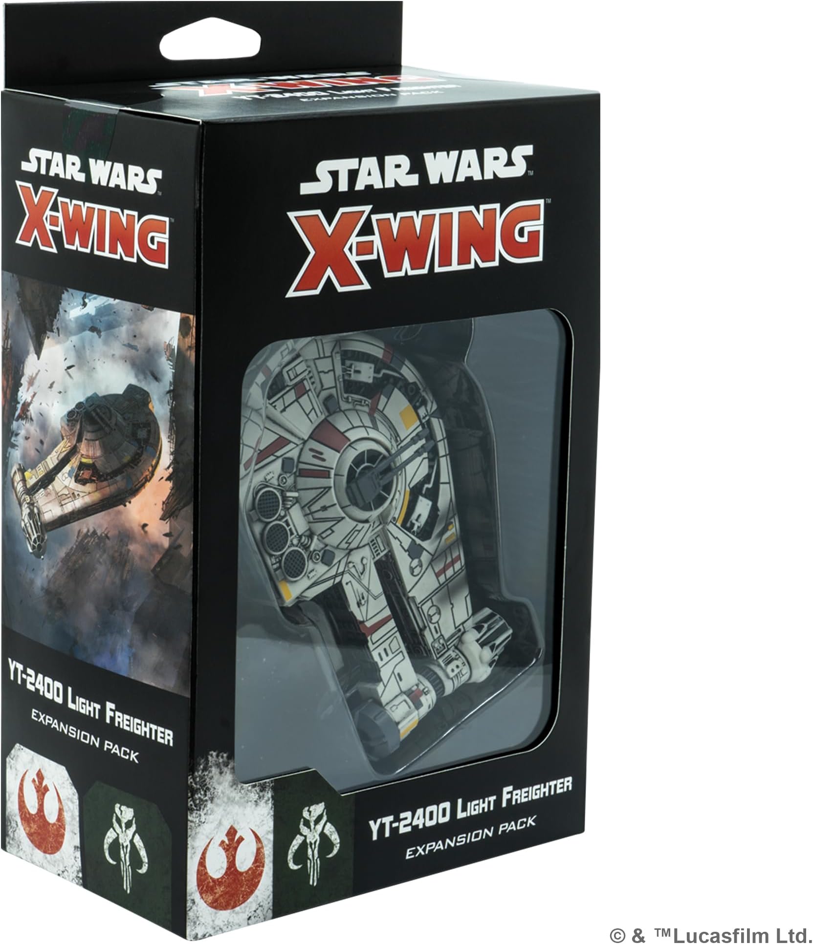 Star Wars X-Wing 2nd Edition Miniature Game YT-2400 Light Freighter Expansion Pack - Strategy Game for Children and Adults, Ages 14+, 2 Players, 30-45 Minutes Playtime, Made by