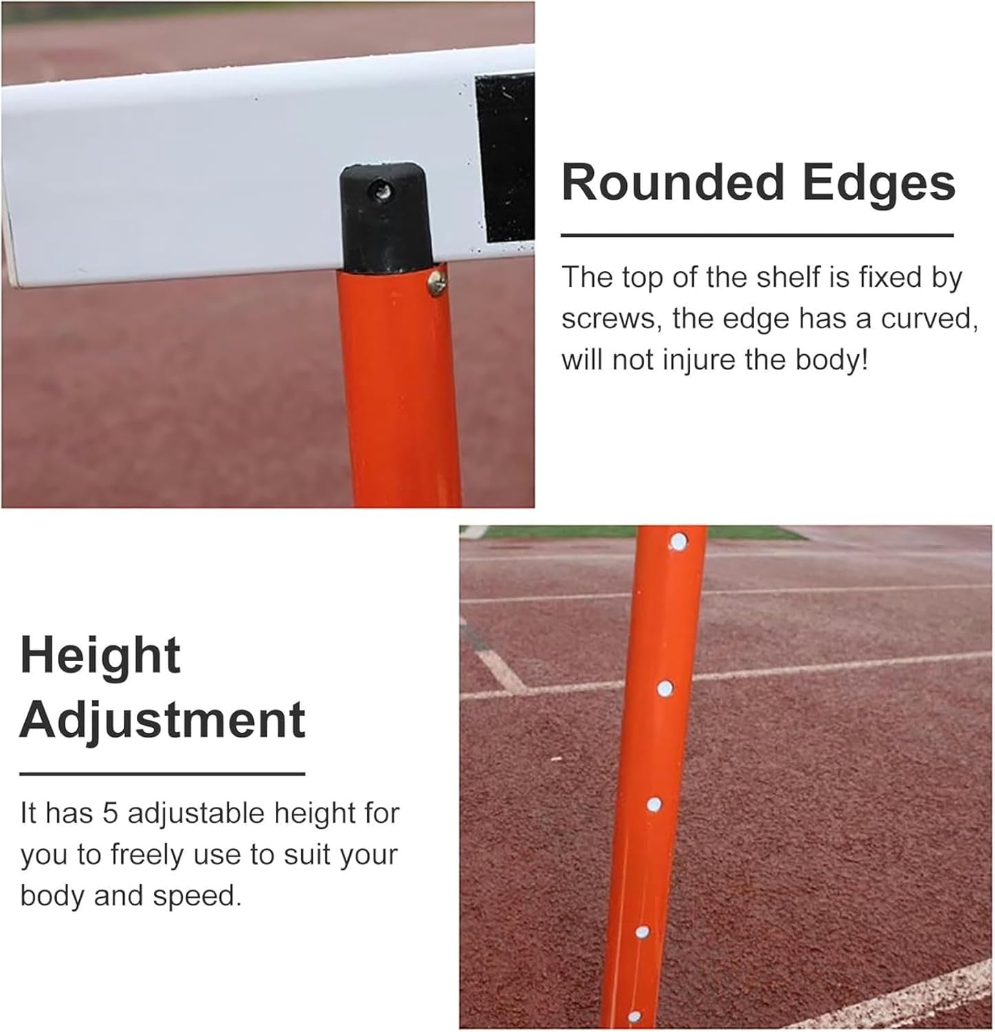 Adjustable Height Hurdles Aluminium, Track and Field Jumping Bar for Agility Speed Training, Sports Practice Equipment Pole Set, Easy Assembly