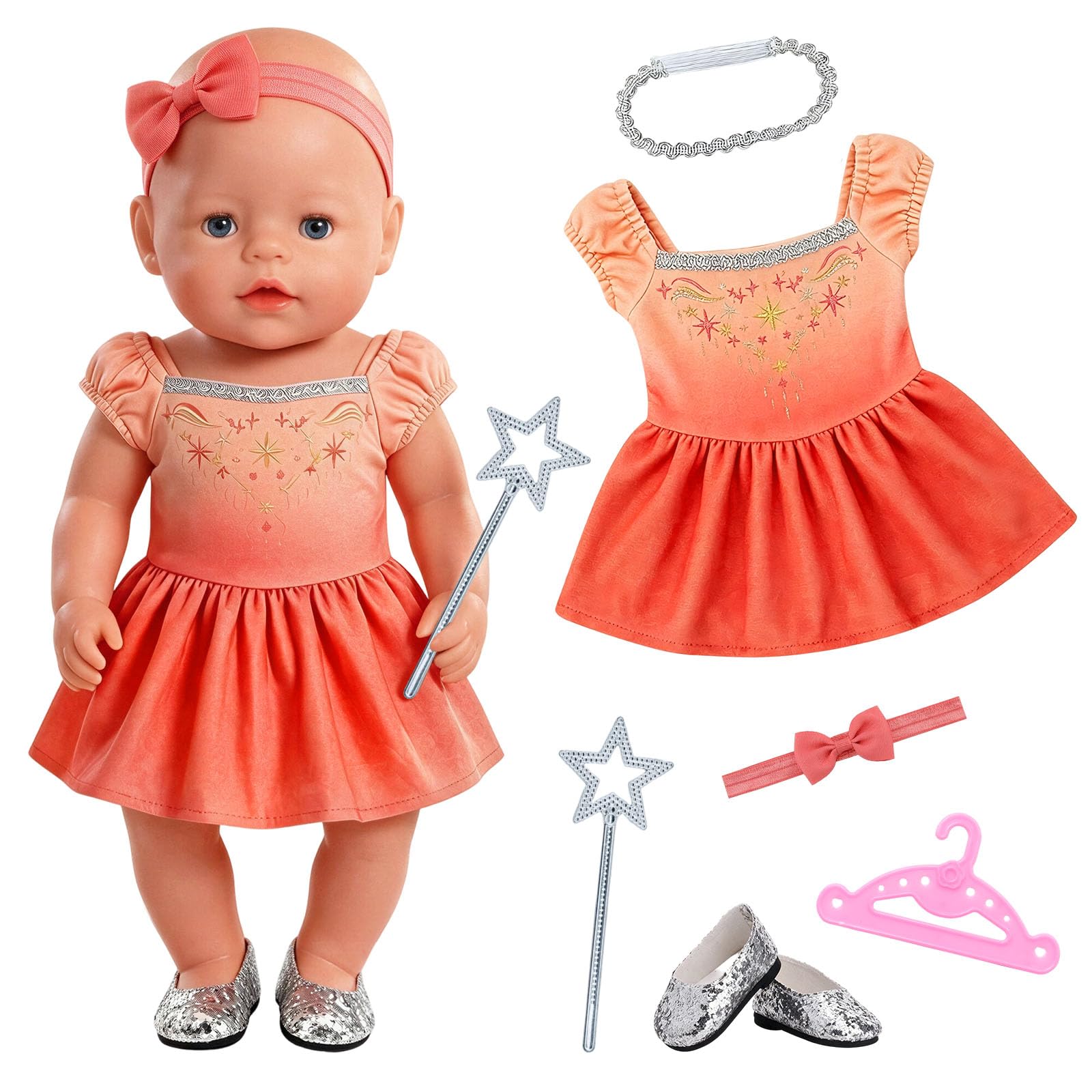Baby Doll Clothes for 14-17 Inch/35-43 cm Princess Dress New Doll Clothes