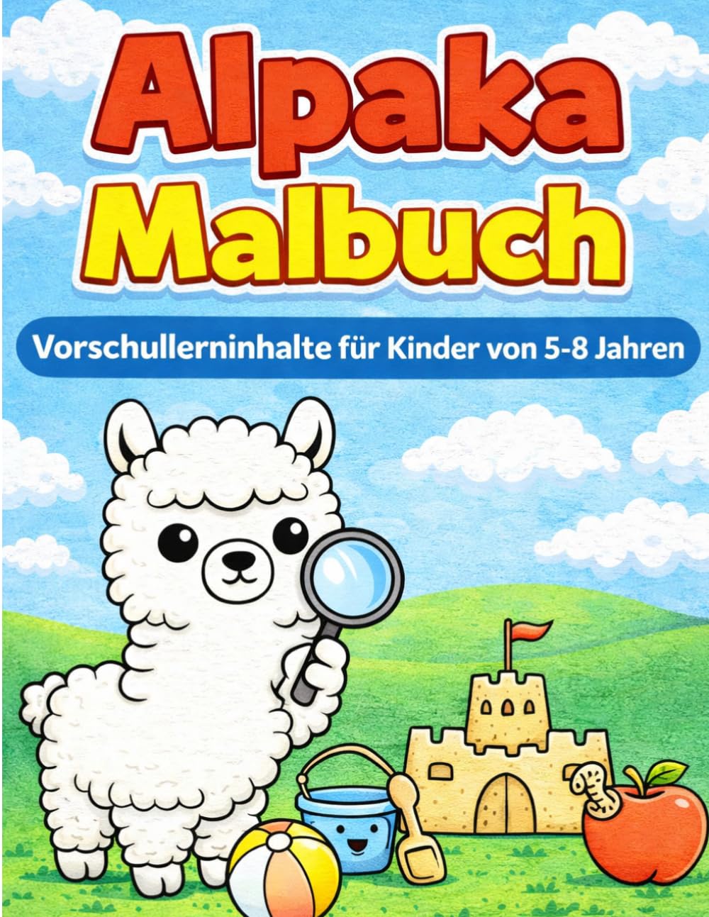 Alpaka Malbuch: Vorschullerninhalte für Kinder von 5-8 Jahren (Malbücher für Kinder)