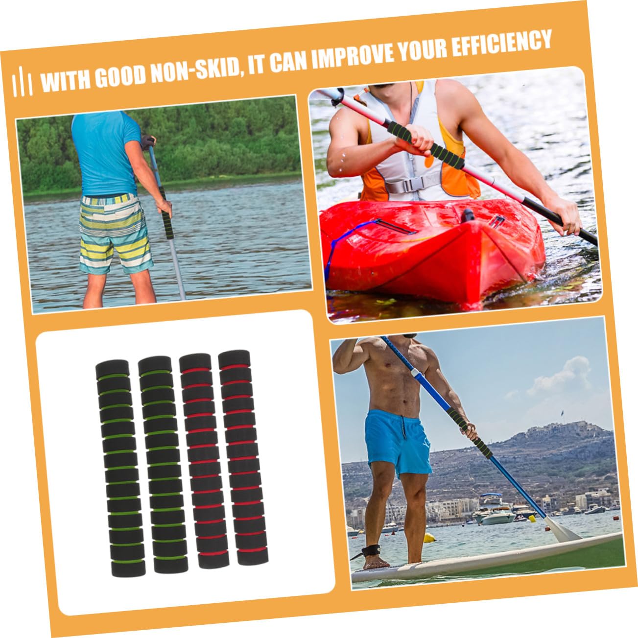 SUPVOX 12paia Impugnature Per Pagaia Da Kayak Impugnature Antiscivolo in Spugna Accessori Per Kayak Copertura Protettiva Per Pagaia Da Copertura Per Impugnatura in Spugna Per