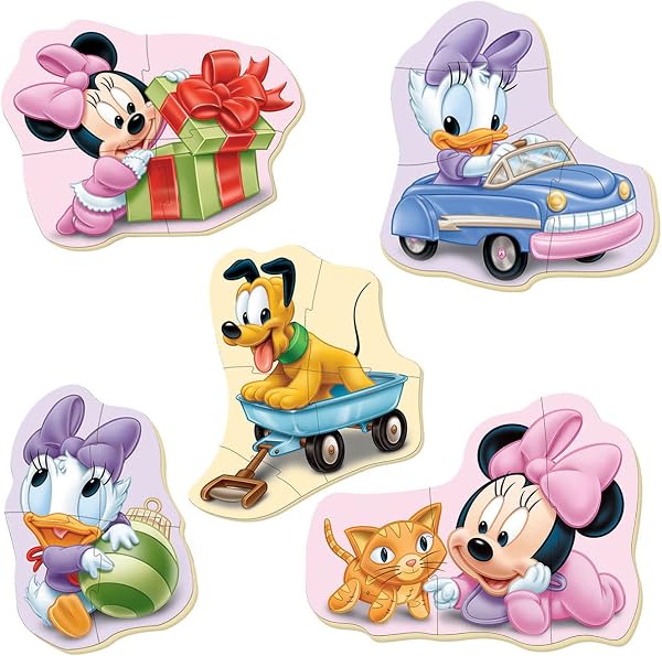 Des puzzles Educa Baby Minnie offrant un apprentissage ludique pour les tout-petits.