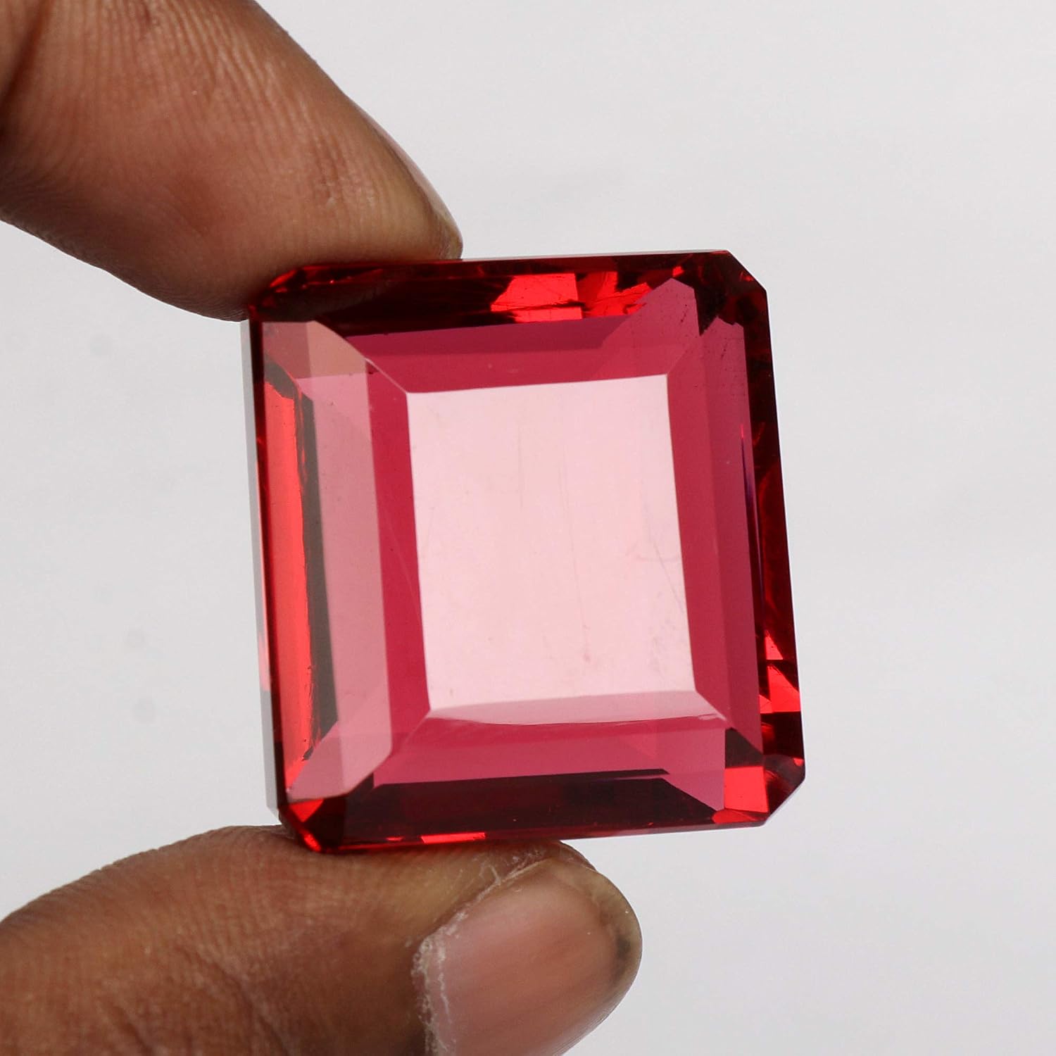 REAL-GEMS 162.25 Ct Pink Tourmaline Emerald Shaped Loose Gemstone