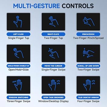 Wired Trackpad for Windows 10/11 High-Precision Multi-Touch Portable Touchpad Mouse with Multi-Gesture, Ultra-Slim Aluminum Design, Compatibility for PC, Laptop, and Desktop Computers