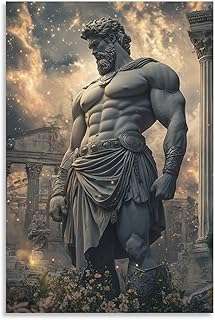 DHBANEIOK Griechische Mythologie Poster, Dekoratives Gemälde, Leinwand, Wandkunst, Wohnzimmer, Poster, Schlafzimmer, Gemälde 24x36inch(60x90cm)