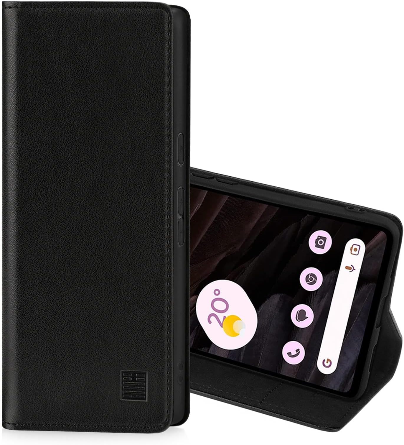 32nd Serie Classica 2.0 Custodia A Portafoglio In Vera Pelle Per Sony Xperia 1 III, Con Supporto E Slot Per Carte, Nero - 4