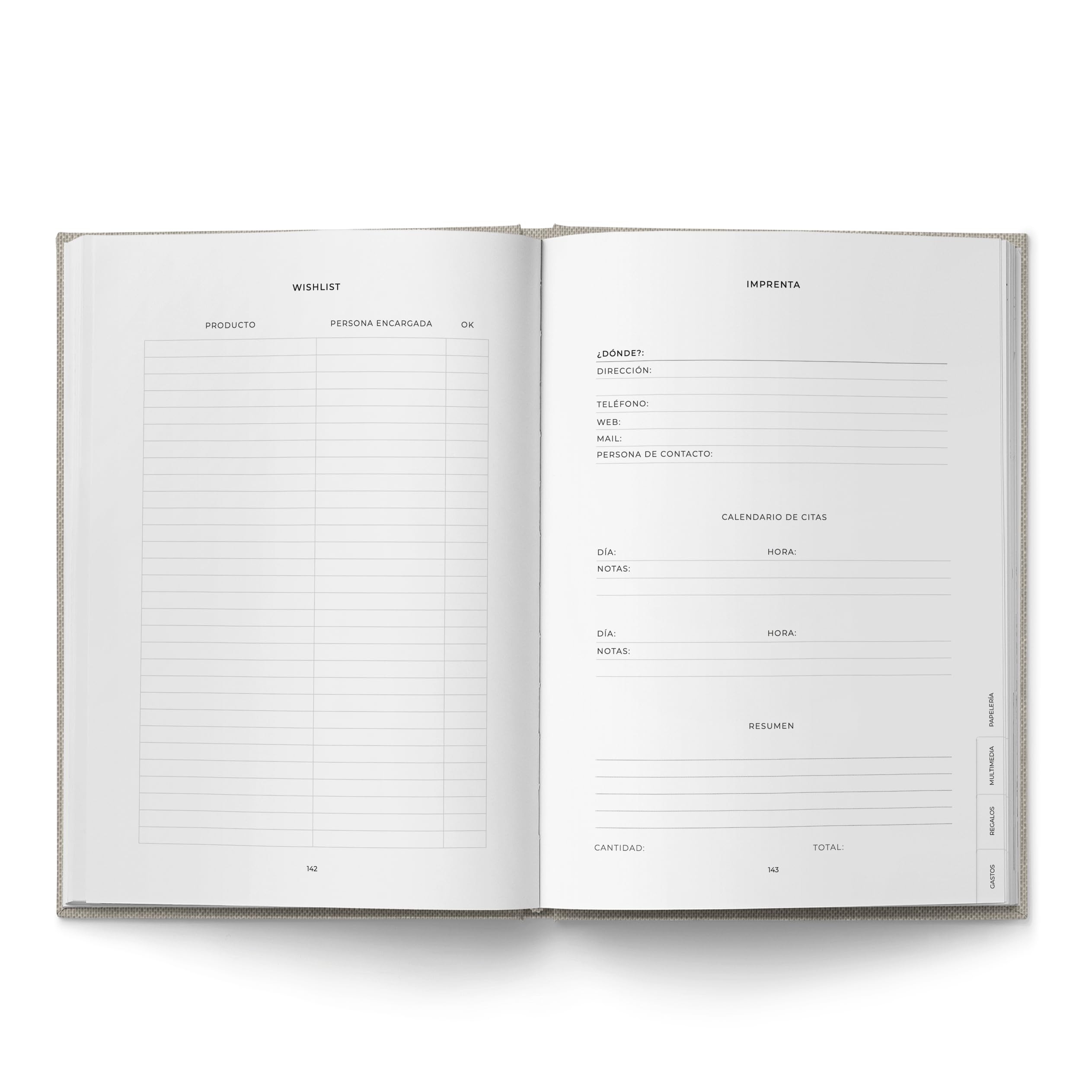 Agenda de Boda “Sí, Quiero” | Wedding Planner con 12 pestañas | Check-lists novia, novio, invitados, presupuesto y proveedores | Cronograma 12 meses | 184 pág. papel premium 120 g