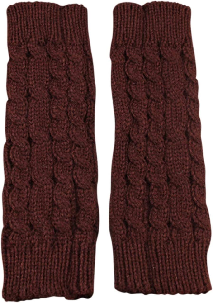 Women Winter Warm Knit Fingerless Gloves Hand Crochet Thumbhole Arm Warmers Mittens : Clothing, Shoes & Jewelry