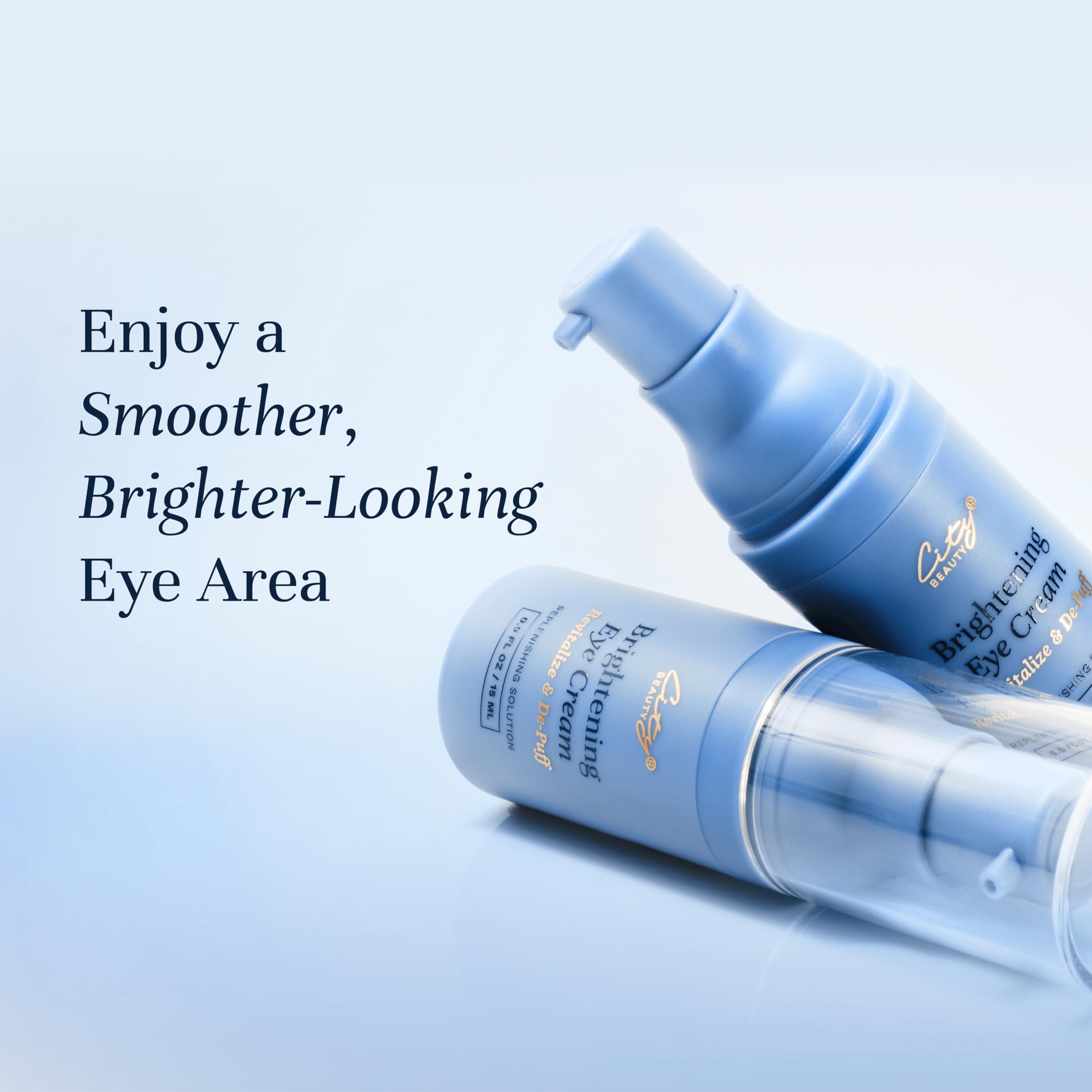 City Beauty Brightening Eye Cream for Under Eye Dark Circles Puffiness Wrinkles - Anti-Aging Under Eye Treatment - Reduces Bags Fine Lines - Hydrating Firming Night Eye Cream For Women 0.5 Fl Oz